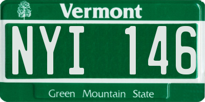 VT license plate NYI146