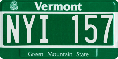VT license plate NYI157