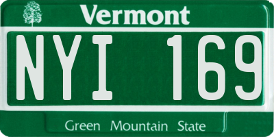 VT license plate NYI169