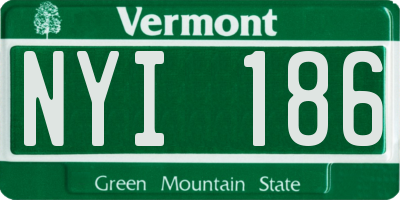 VT license plate NYI186