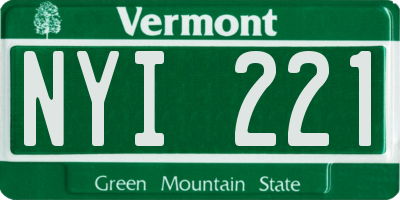 VT license plate NYI221
