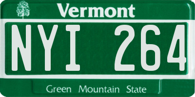 VT license plate NYI264