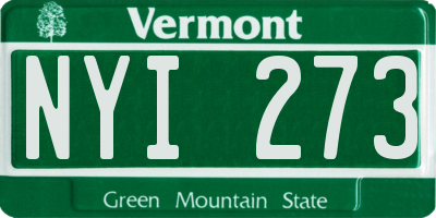 VT license plate NYI273