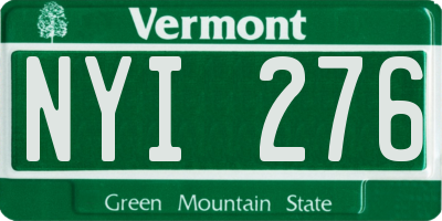 VT license plate NYI276