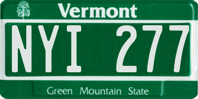 VT license plate NYI277