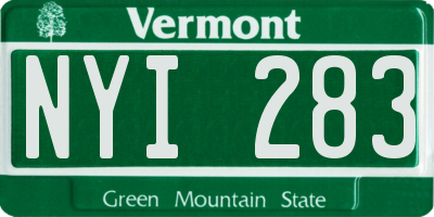 VT license plate NYI283