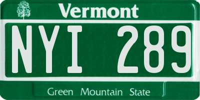 VT license plate NYI289