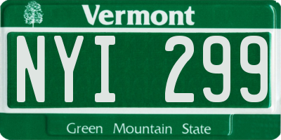 VT license plate NYI299