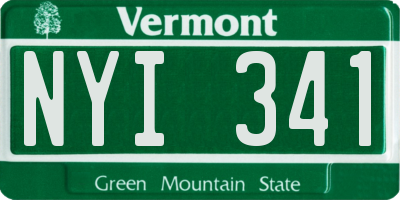 VT license plate NYI341