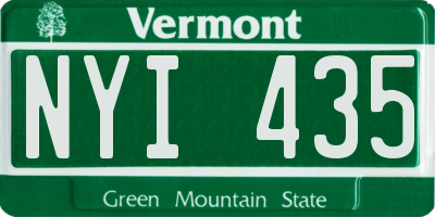 VT license plate NYI435