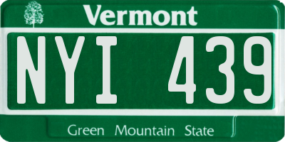 VT license plate NYI439