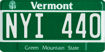 VT license plate NYI440