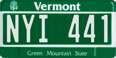 VT license plate NYI441