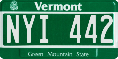 VT license plate NYI442