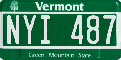 VT license plate NYI487