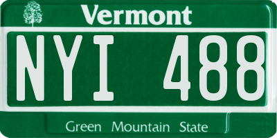 VT license plate NYI488