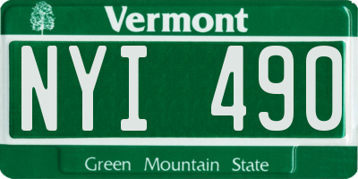 VT license plate NYI490