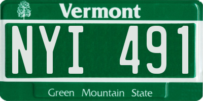 VT license plate NYI491