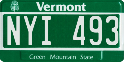 VT license plate NYI493