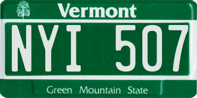 VT license plate NYI507