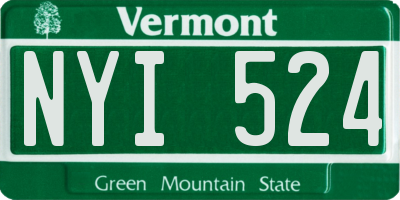 VT license plate NYI524