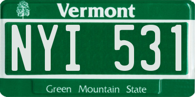 VT license plate NYI531