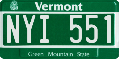 VT license plate NYI551