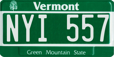VT license plate NYI557