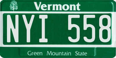 VT license plate NYI558