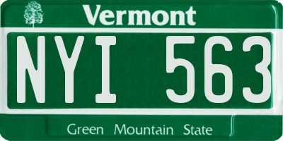 VT license plate NYI563