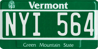 VT license plate NYI564