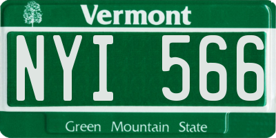 VT license plate NYI566