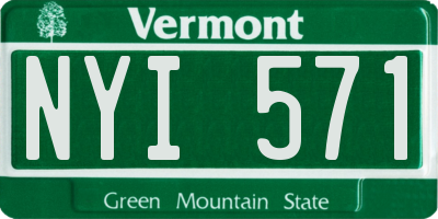 VT license plate NYI571