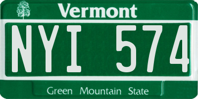 VT license plate NYI574