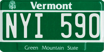 VT license plate NYI590