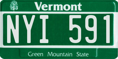VT license plate NYI591