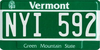 VT license plate NYI592