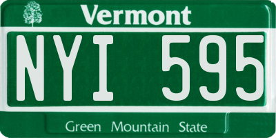 VT license plate NYI595