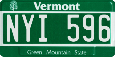VT license plate NYI596