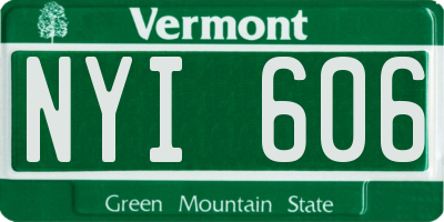 VT license plate NYI606