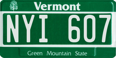 VT license plate NYI607