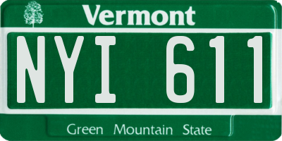 VT license plate NYI611