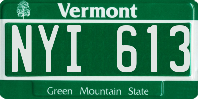 VT license plate NYI613