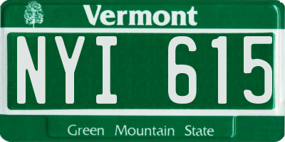 VT license plate NYI615