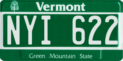 VT license plate NYI622