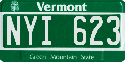 VT license plate NYI623