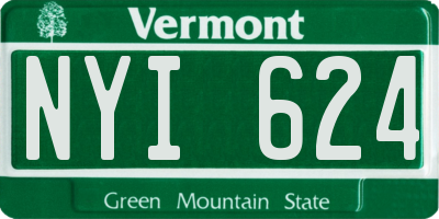 VT license plate NYI624