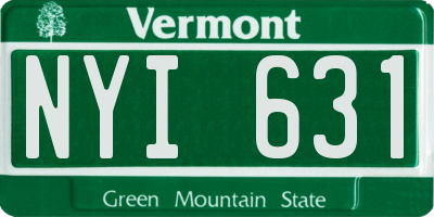 VT license plate NYI631