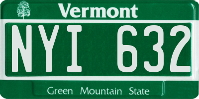 VT license plate NYI632