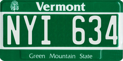 VT license plate NYI634